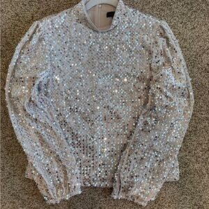 Sanctuary Cream Knit Top with Sequins